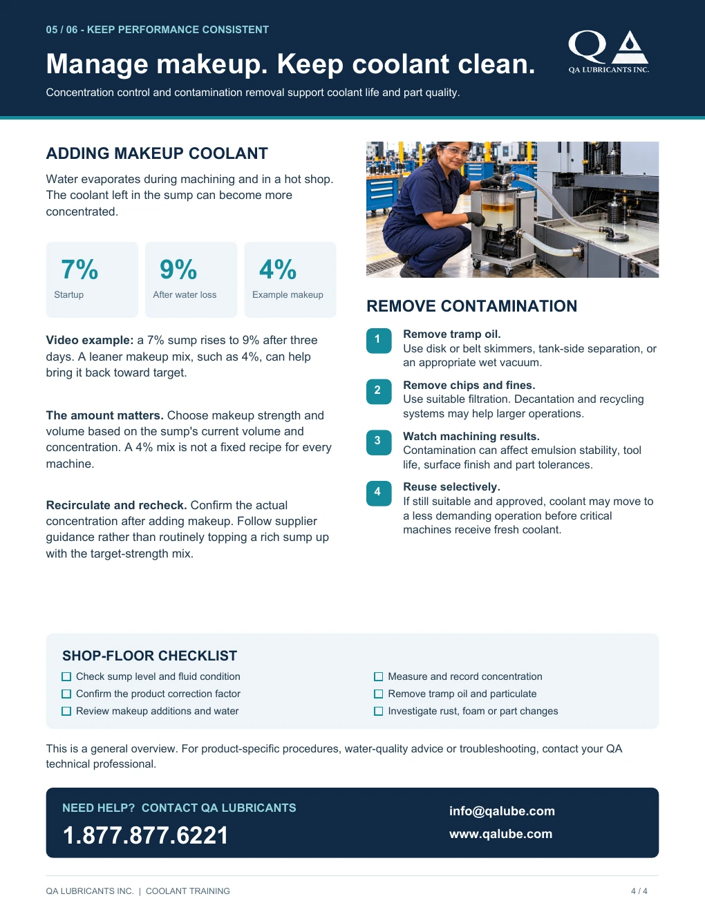 Coolant Basics training brochure, page 4 of 4