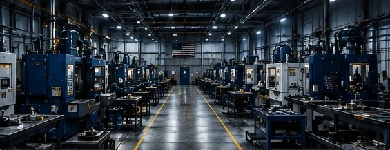 Industrial machining imagery from the original homepage design
