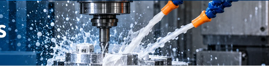 Water diluted machining coolant used in CNC machining